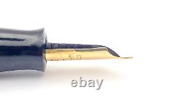 Vintage Stephens No 21 Fountain Pen In Black Chased 14k Oblique Medium Nib