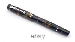 Vintage Stephens No 76 Fountain Pen In Black And Bronze Flexible 14k Medium Nib