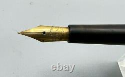 Vintage WATERMAN 0314 Fountain Pen Eyedropper Half Scroll Overlay #4 Flex Nib