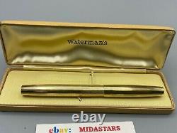 Vintage WATERMAN 100 Years Fountain Pen 14K SOLID GOLD OVERLAY MINT 5.42 long