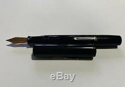 Vintage WATERMAN 58 Black XL Fountain Pen #8 Flex NIB Restored HUGE PEN