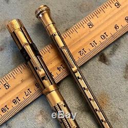 Vintage Wahl Eversharp Lakeside Fountain Pen Pencil Set Gold Filled Black Enamel