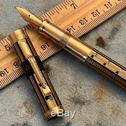 Vintage Wahl Eversharp Lakeside Fountain Pen Pencil Set Gold Filled Black Enamel