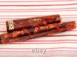 Vintage Wahl Eversharp Senior Doric Red Shell Facet Emblem Fountain Pen 5-3/4