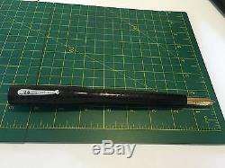 Vintage Waterman # 20 Giant Black Hard Rubber Ny 10 (flexible Nib) Fountain Pen