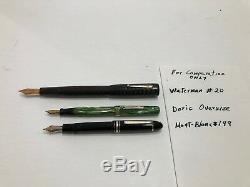 Vintage Waterman # 20 Giant Black Hard Rubber Ny 10 (flexible Nib) Fountain Pen