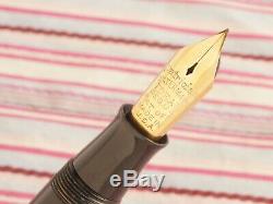 Vintage Waterman Ideal Patrician Senior Gold Emblem Black Art-deco Fountain Pen