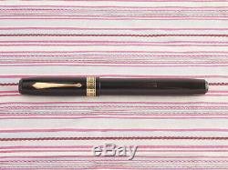 Vintage Waterman Ideal Patrician Senior Gold Emblem Black Art-deco Fountain Pen