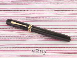 Vintage Waterman Ideal Patrician Senior Gold Emblem Black Art-deco Fountain Pen
