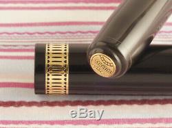 Vintage Waterman Ideal Patrician Senior Gold Emblem Black Art-deco Fountain Pen