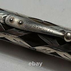 Vintage Watermans Fountain Pen 452 Sterling Silver Overlay