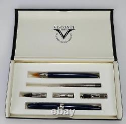 Visconti Art of Writing Blue Fountain Pen Calligraphy Dipping Set (72000BL)