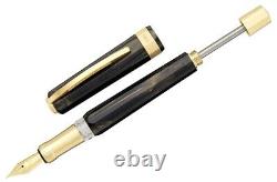 Visconti Black Opera Gold Fountain Pen Broad Nib