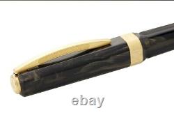 Visconti Black Opera Gold Fountain Pen Broad Nib