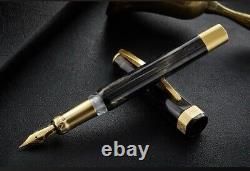 Visconti Black Opera Gold Fountain Pen Broad Nib