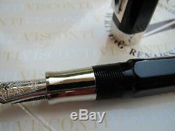 Visconti Opera Black guilloche fountain pen Extra-Fine 23kt Pd nib MIB