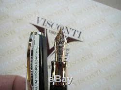 Visconti Opera Black guilloche fountain pen Extra-Fine 23kt Pd nib MIB