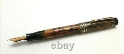 Vtg 20s Parker Duofold DeLuxe Junior Fountain Pen 14k Gold Nib Marbled 11.5cm