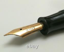 Vtg 20s Parker Duofold DeLuxe Junior Fountain Pen 14k Gold Nib Marbled 11.5cm