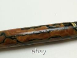 Vtg 20s Parker Duofold DeLuxe Junior Fountain Pen 14k Gold Nib Marbled 11.5cm