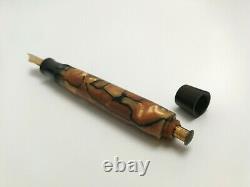 Vtg 20s Parker Duofold DeLuxe Junior Fountain Pen 14k Gold Nib Marbled 11.5cm