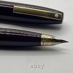 Vtg LOT 6 Sheaffer White Dot Fountain Pen Black Waterman Ballpoint Bradley