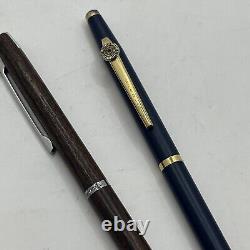 Vtg LOT 6 Sheaffer White Dot Fountain Pen Black Waterman Ballpoint Bradley