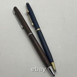 Vtg LOT 6 Sheaffer White Dot Fountain Pen Black Waterman Ballpoint Bradley