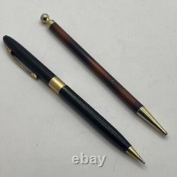 Vtg LOT 6 Sheaffer White Dot Fountain Pen Black Waterman Ballpoint Bradley