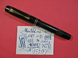 Vtg Montblanc 202 Safety OB 14c Gold Nib Flex 1930s Fountain Pen Pocket Clip