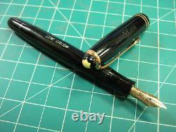 Vtg Montblanc 244 G Fountain Pen 14K Gold Nib Semi Flex vintage 1950s GT