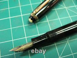 Vtg Montblanc 244 G Fountain Pen 14K Gold Nib Semi Flex vintage 1950s GT