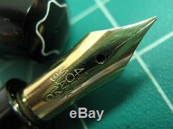 Vtg Montblanc 334 1/2 Fountain Pen 14K Gold Nib Fine Pt Flex vintage 1950s GT