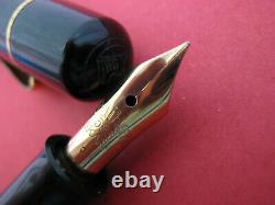 Vtg Pelikan 100n Fountain Pen VERY CLEAN! 14k. 585 Gold Nib New Piston Green