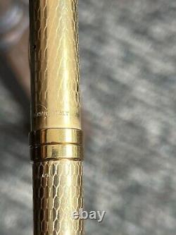 Vtg Unoaerre Italian 18K Solid Gold Fountain Pen w 18K nib 57g