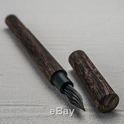 WANCHER Glass nib fountain pen. Black specification Venus, Wood pattern Limited