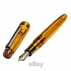 WANCHER x SAILOR Professional Gear AMBER Fountain Pen 14K Clear Limited withBox