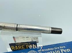 WATERMAN 415 PSF (455) Fountain Pen Sterling Silver GOTHIC Overlay #5 Flex Nib