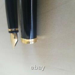 WATERMAN PREFACE FOUNTAIN PEN Black & Gold Nib Paris EF 18K-750