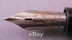 Wahl-Eversharp Black facetted Lever Fill Fountain Pen-working-fine point