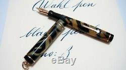 Wahl Pen, Ring Top, Black&pearl, Full Flex, No 3,14k Medium Nib, Made In USA