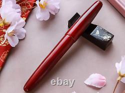 Wancher Dream Fountain Pen Aizu Urushi Tamamushi-nuri Calligraphy Lacquer Pe