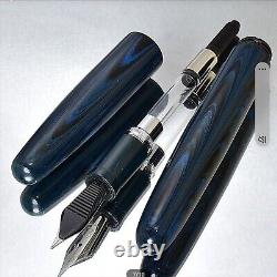 Wancher Dream Fountain Pen DREAM PEN Makoto Ebonite Marble Blue