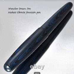 Wancher Dream Fountain Pen DREAM PEN Makoto Ebonite Marble Blue