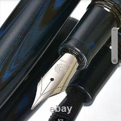 Wancher Dream Fountain Pen DREAM PEN Makoto Ebonite Marble Blue