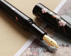 Wancher Dream Fountain Pen Echizen Urushi Sakura Zukiyo Calligraphy Pen