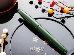 Wancher Dream Fountain Pen TRUE URUSHI Green, Calligraphy Lacquer Pen