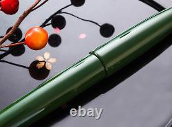 Wancher Dream Fountain Pen TRUE URUSHI Green, Calligraphy Lacquer Pen