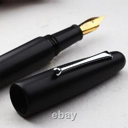 Wancher Dream Pen True-Ebonite Matt Black Silver Clip M Gold Nib Fountain Pen