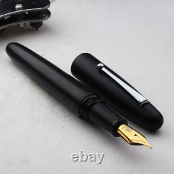 Wancher Dream Pen True-Ebonite Matt Black Silver Clip M Gold Nib Fountain Pen